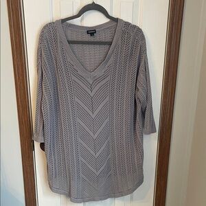 Torrid Gray V-Neck Women's Blouse